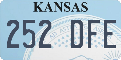 KS license plate 252DFE