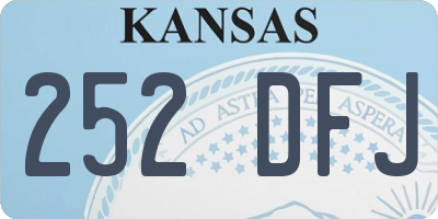 KS license plate 252DFJ