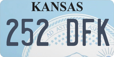 KS license plate 252DFK