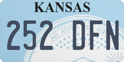KS license plate 252DFN