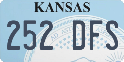 KS license plate 252DFS