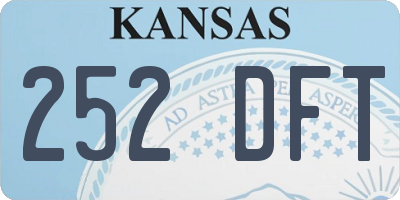 KS license plate 252DFT