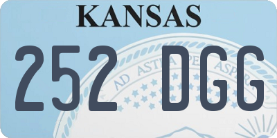 KS license plate 252DGG