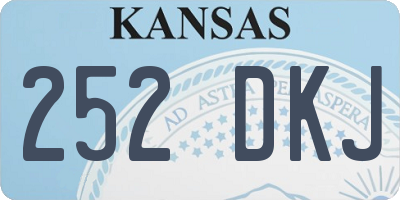 KS license plate 252DKJ