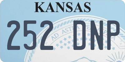 KS license plate 252DNP