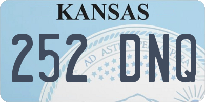 KS license plate 252DNQ