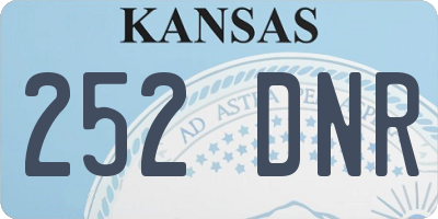 KS license plate 252DNR