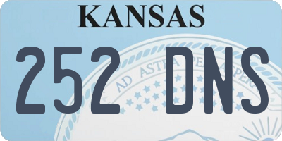 KS license plate 252DNS
