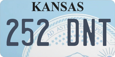 KS license plate 252DNT