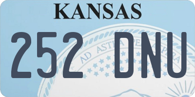 KS license plate 252DNU