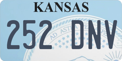 KS license plate 252DNV
