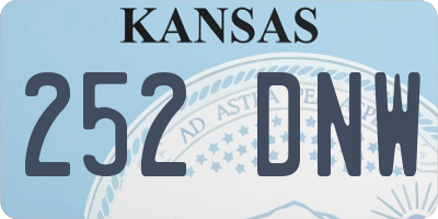 KS license plate 252DNW