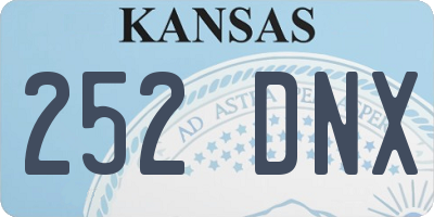 KS license plate 252DNX