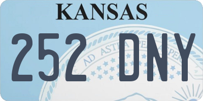 KS license plate 252DNY