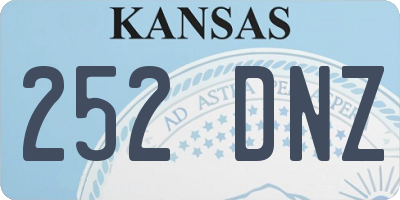 KS license plate 252DNZ