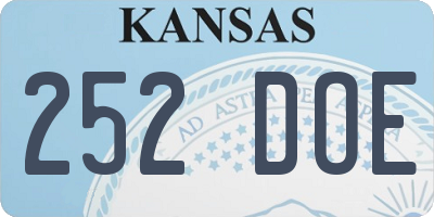 KS license plate 252DOE