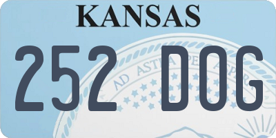 KS license plate 252DOG