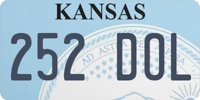 KS license plate 252DOL