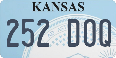 KS license plate 252DOQ