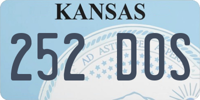 KS license plate 252DOS
