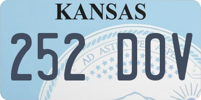KS license plate 252DOV