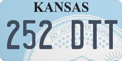KS license plate 252DTT