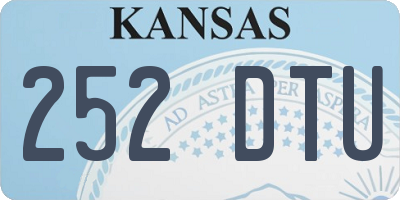 KS license plate 252DTU