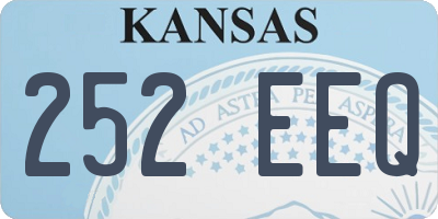KS license plate 252EEQ
