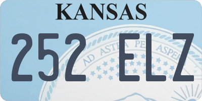 KS license plate 252ELZ