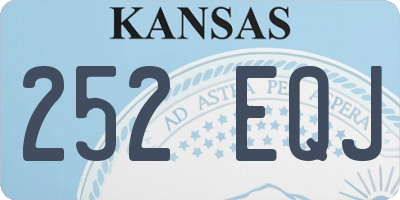 KS license plate 252EQJ