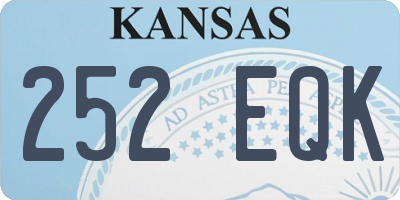 KS license plate 252EQK