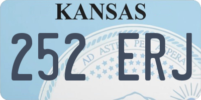 KS license plate 252ERJ