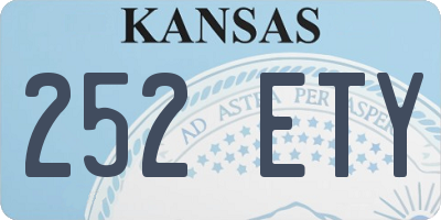 KS license plate 252ETY