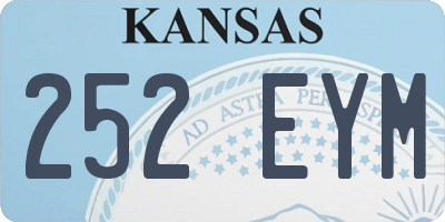 KS license plate 252EYM