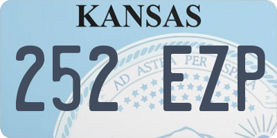 KS license plate 252EZP