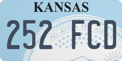 KS license plate 252FCD