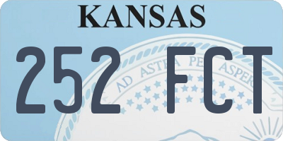 KS license plate 252FCT