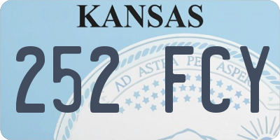 KS license plate 252FCY