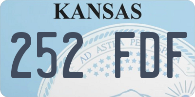 KS license plate 252FDF