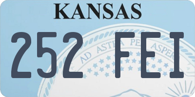 KS license plate 252FEI