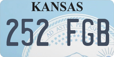 KS license plate 252FGB