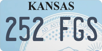 KS license plate 252FGS