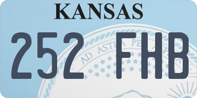 KS license plate 252FHB