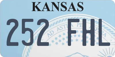 KS license plate 252FHL