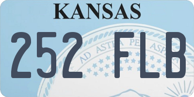 KS license plate 252FLB