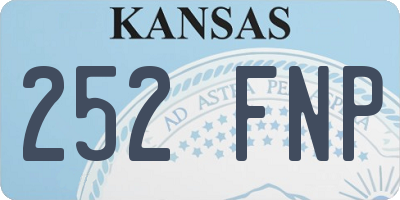 KS license plate 252FNP