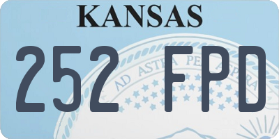 KS license plate 252FPD
