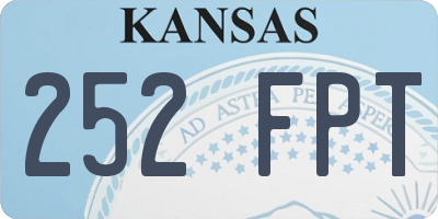 KS license plate 252FPT