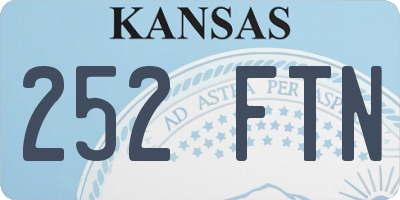 KS license plate 252FTN