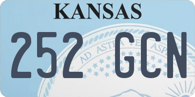 KS license plate 252GCN
